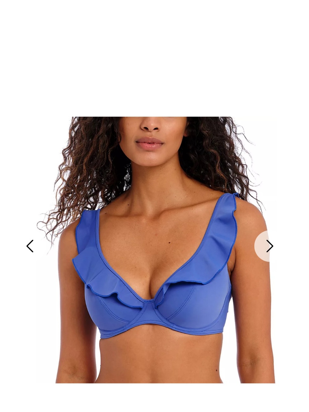 Freya High Apex Underwire Bikini Top - Plain Azure